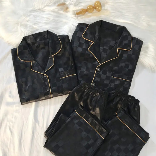 Vixen's Couple Luxury Silk Pajamas Sets